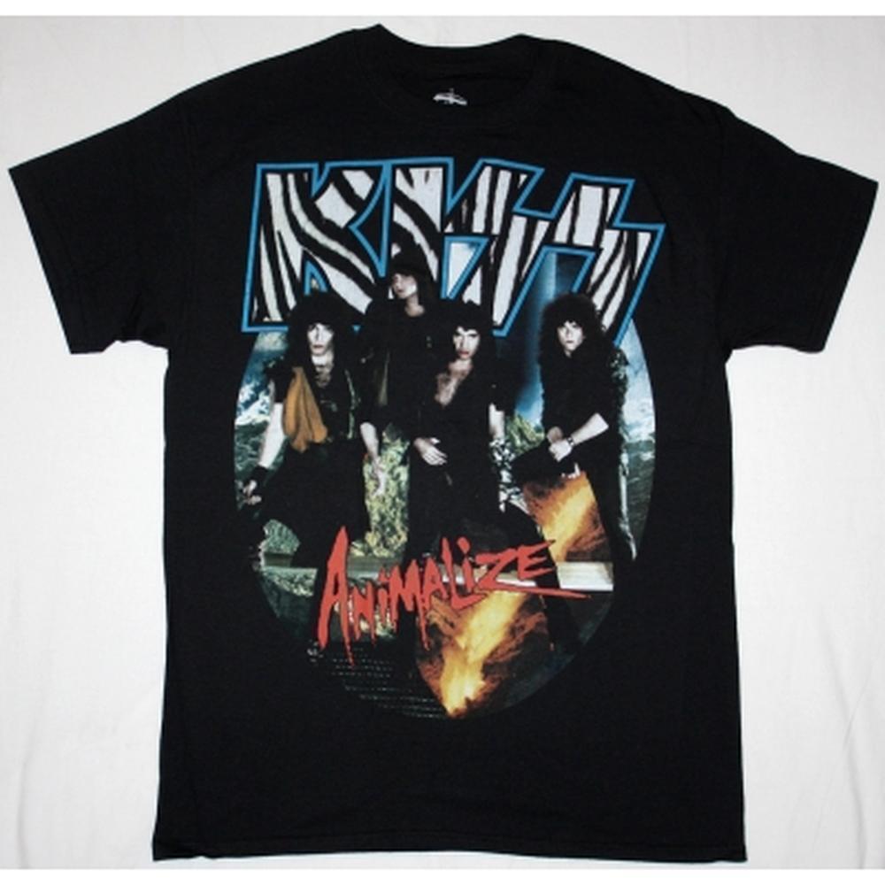 Kiss Animalize 84 Shirt Black Graphic Music Rock Band Unisex Fan Tee